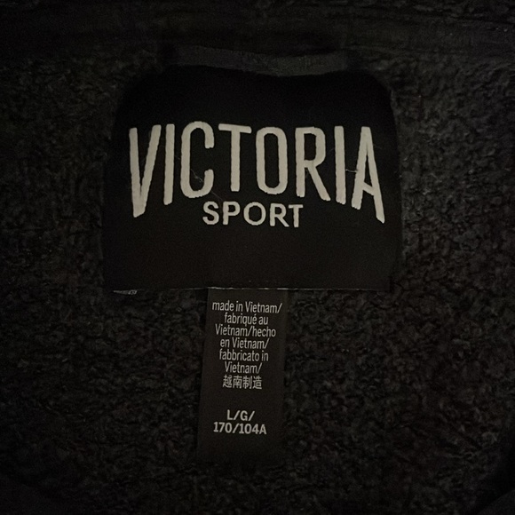 Victoria secret women’s size large crop hoodie with sequin lettering - Picture 6 of 7